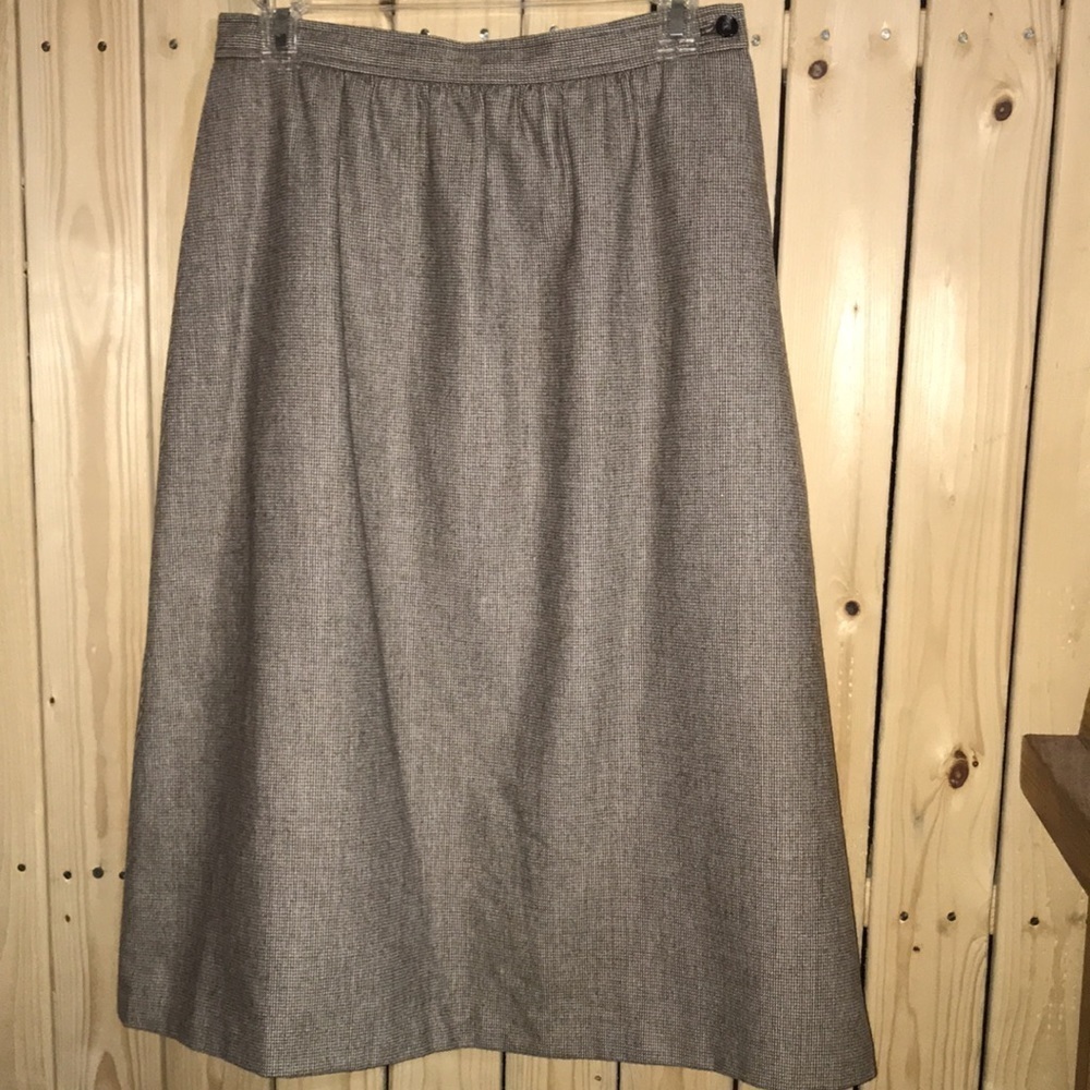 Austin Hill Tan Tweed Midi A-Line Skirt 10
